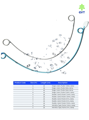 Medical Ureteral Stent Set Single J Double J Catheter With Hydrophilic Coating