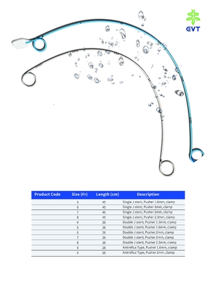 Hydrophilic Coating Double J Catheter Placement Larger Bore Flexible Nitinol Stent