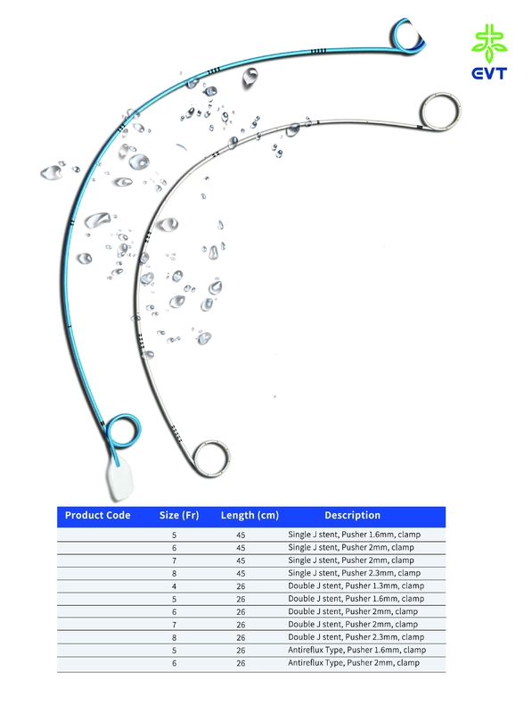Hydrophilic Double J Stent Catheter With Antireflux Function And Drainage Tube