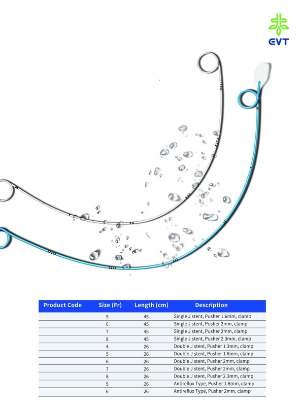 Larger Diameter Ureteral Stent Placement Hydrophilic Allium Stent Surgical Supplies