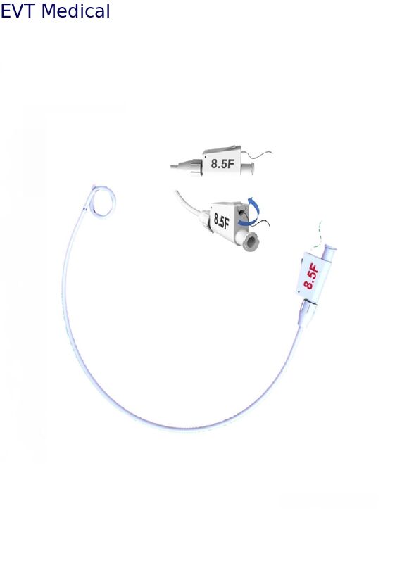 Drainage Catheter Set One Click Locking Platinum Radiopaque Marker Medical Grade Polyurethane Enhanced Lubricity Kink Resistant