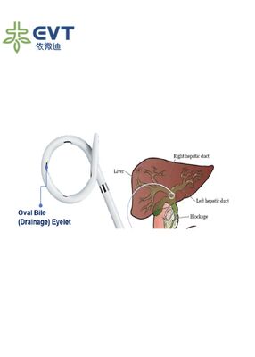 Ống thông dẫn lưu mật dạng đuôi heo tiêu chuẩn có vòng lặp, dẫn lưu mật ngoài với vạch đánh dấu Platinum, khóa một lần nhấn
